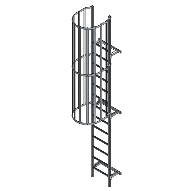 Aluminium Silo Ladder
